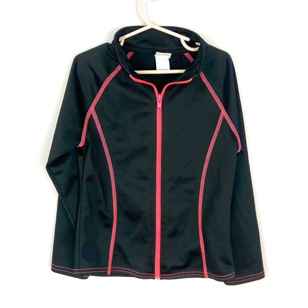 Circo Girls Athletic Full Zip Jacket Black Size S 6/6X Black Lightweight Spring